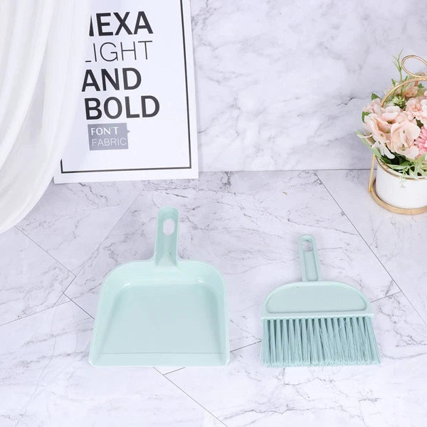 2 Sets Reptile Mini Broom Dustpan Set Pet Cleaning Tool Supplies (Blue)