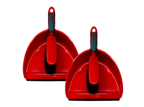 O-Cedar Snap-On Dust Pan & Brush Set - 2 Pack