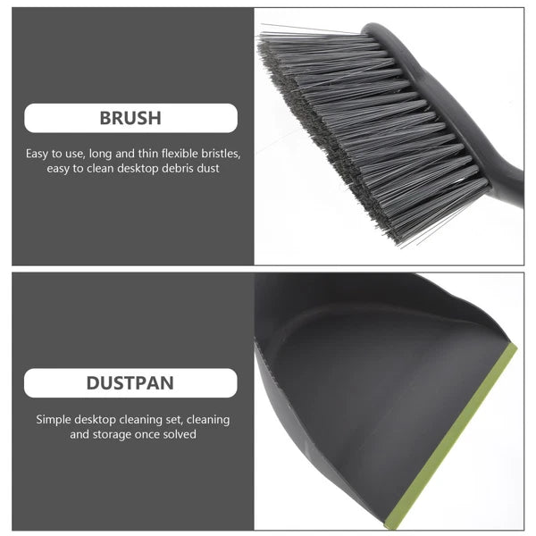 1 Set of Household Mini Broom and Dustpan Desktop Practical Cleaning Tool
