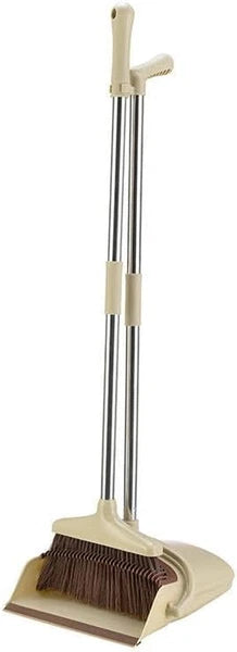 Broom and Dustpan Set, Broom with Dustpan Combo Set, Brooms for Sweeping Indoor,