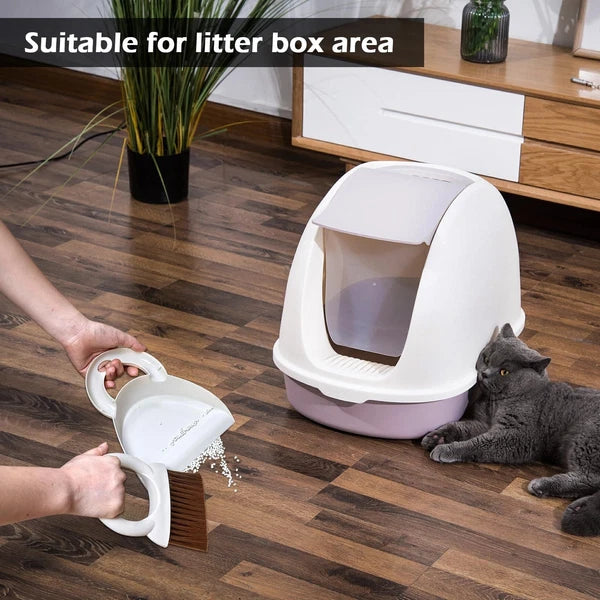 Mini Hand Broom and Dustpan Set Small Brush and Pan for Cleaning Home Camping...