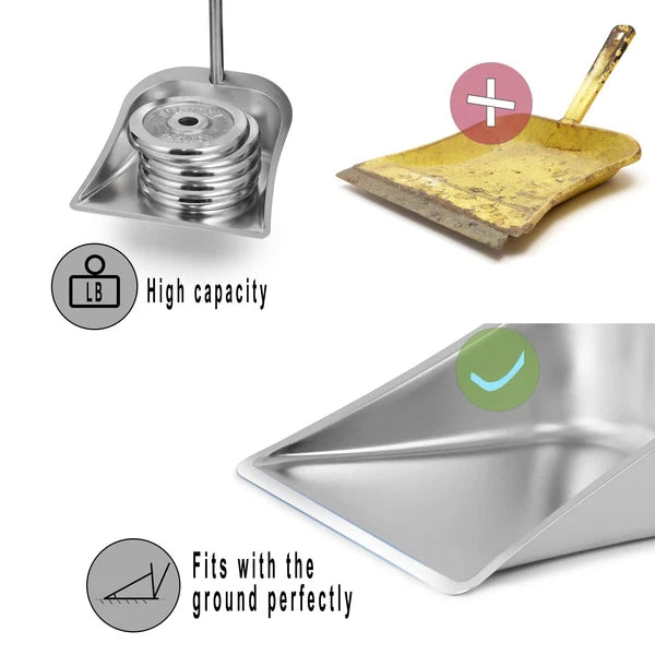 Broom and Dustpan Set for Home 56" Upright Long Handle Broom and Dustpan Set ...