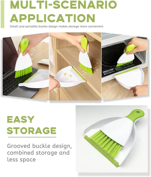 Dust pan Broom Brush Dustpan - Small and 1set, Light Green