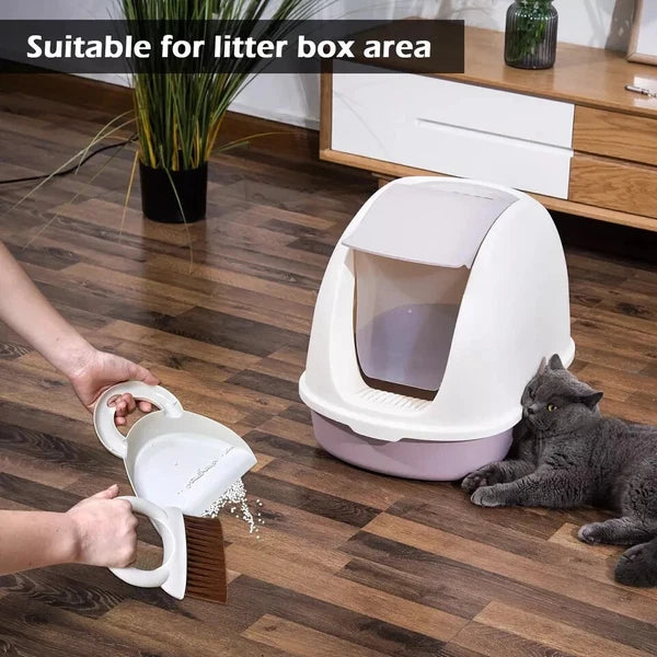 Mini Dustpan Hand Broom Brush: Small Broom and Dustpan Set, Mini Dust Pan and...