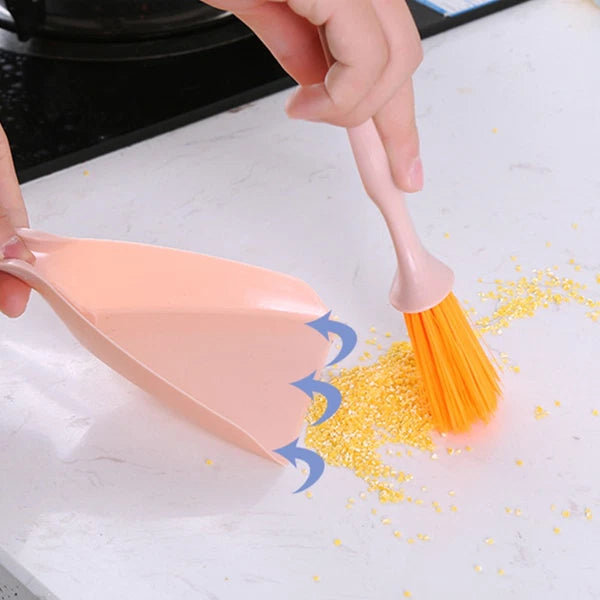 4 Sets Mini Broom Desktop Small Dustpan and Toddler Cleaning Kit Household