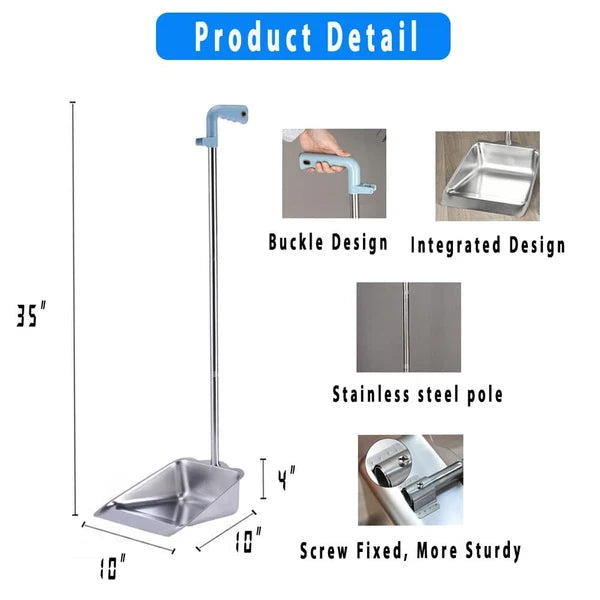 Broom and Dustpan Set for Home - Indoor Broom and Dust Pans with Long Handle,...