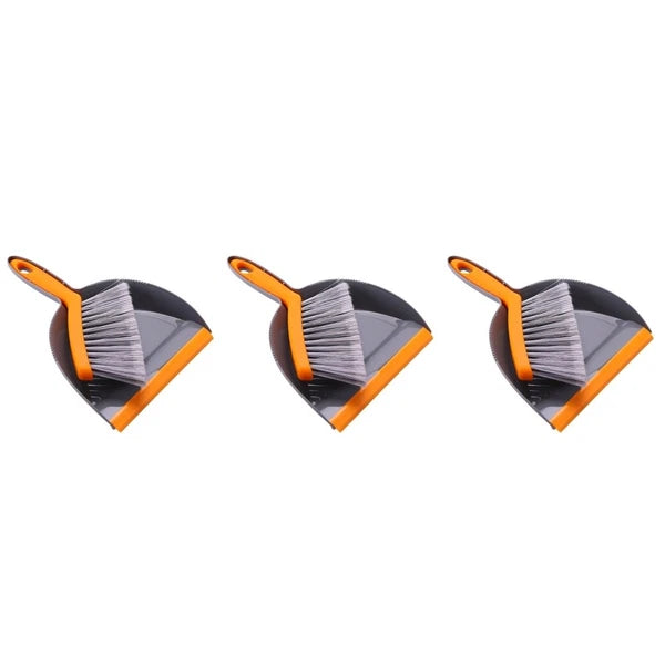 3 Count Mini Broom Set Dust Pan and Brushes Desktop Hand Dustpan Small