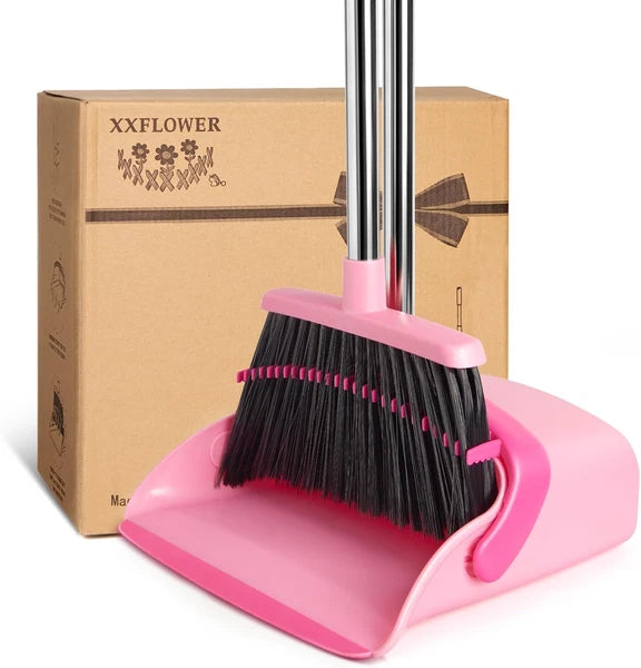 Broom and Dustpan Set, Dustpans with Broom Combo for Home, Heavy Dust Broom and