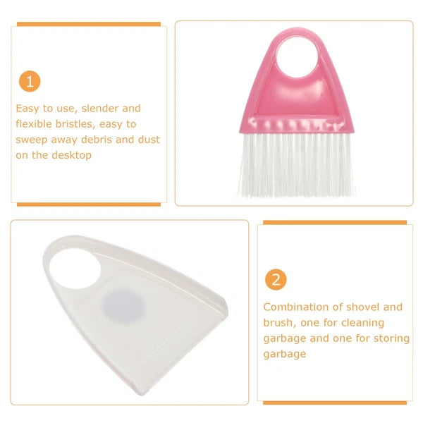 2 Sets Cleaning and Sweeping Desktop Mini Broom Dad Bridegroom Dustpan