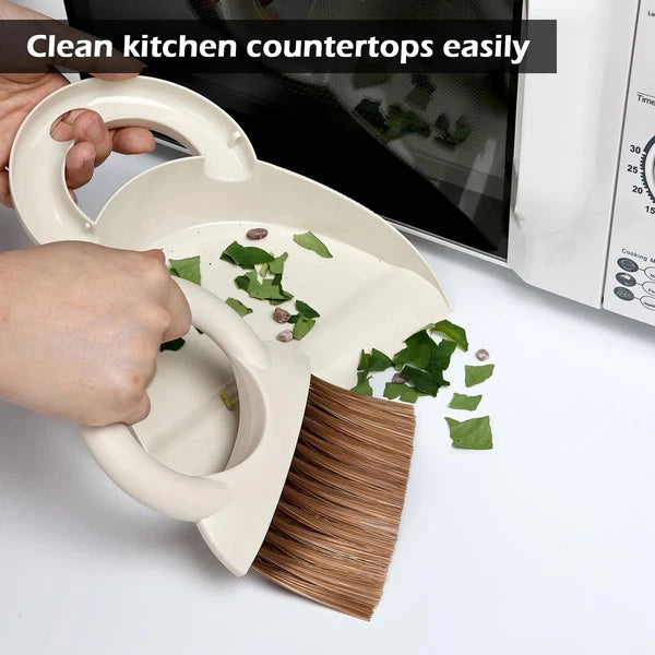 Mini Hand Broom and Dustpan Set Small Brush and Pan for Cleaning Home Camping...