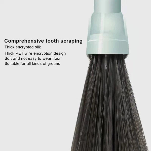Broom And Dustpan Set Stand Up Broom And Dustpan With Teeth Lightweight Grand