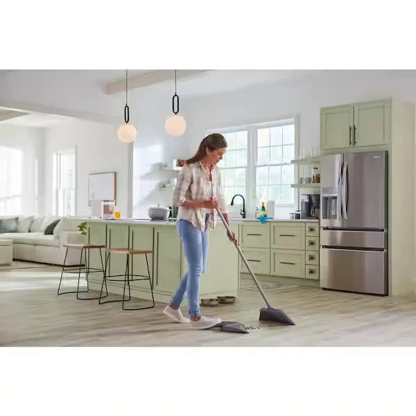 HDX 15 in. Angle Broom and Step-On Dustpan Set