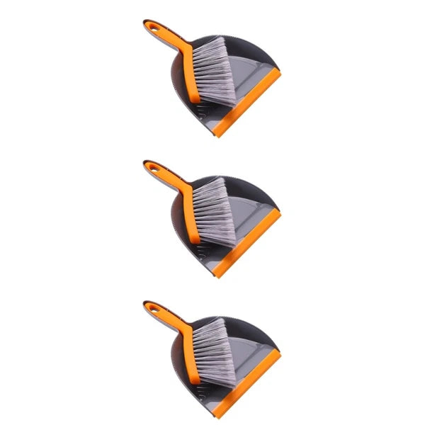 3 Count Mini Broom Set Dust Pan and Brushes Desktop Hand Dustpan Small