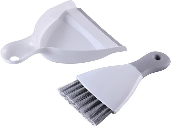 Small dustpan and brush set, broom and dustpan with rubber edge