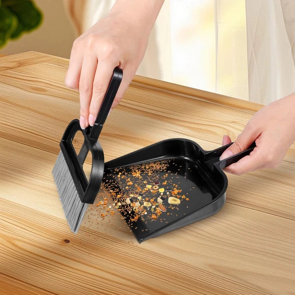 Mini Dustpan and Brush Set: Portable Compact Hand Broom and - Nesting Design