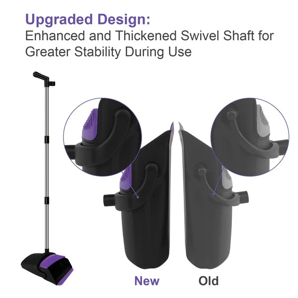 Broom And Dustpan Set Upright 50in Long Handle Self Cleaning For Home Kitchen Of