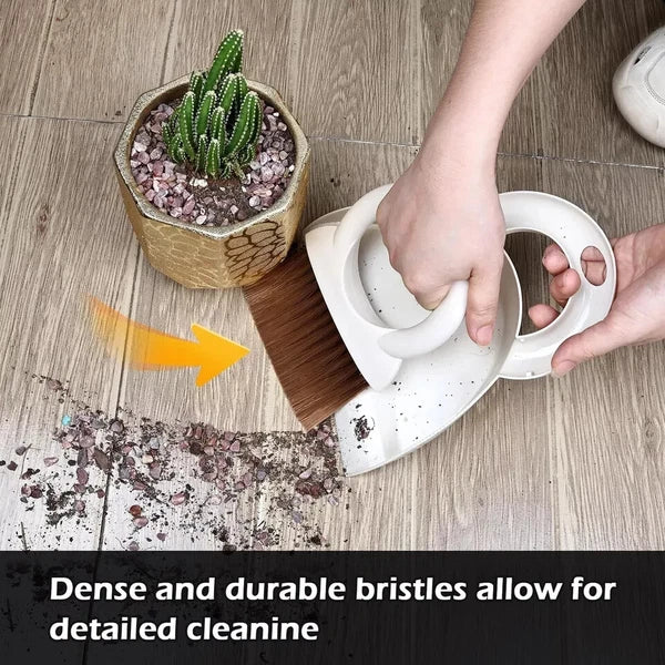 Mini Dustpan Hand Broom Brush: Small Broom and Dustpan Set, Mini Dust Pan and...