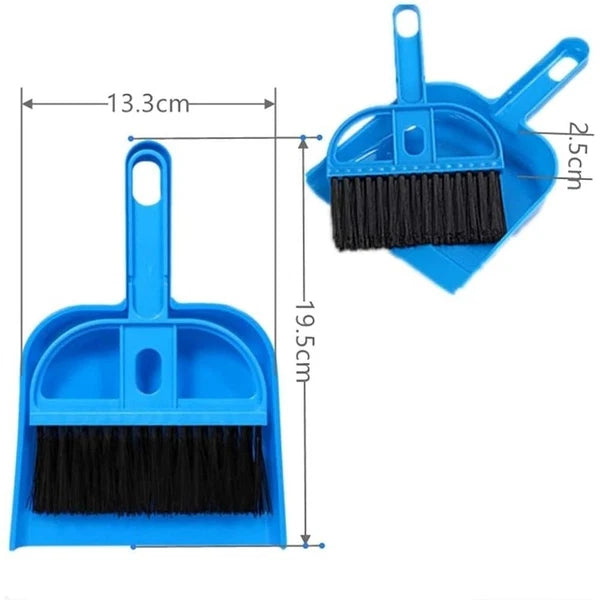 Mini Dustpan & Broom Set Portable Cleaning Tool Pets Home Kitchen Desk New
