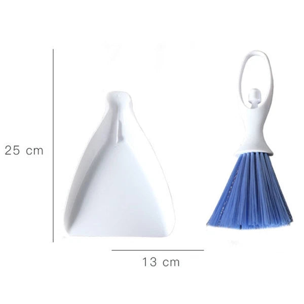 2 Sets Desktop Broom Small Dustpan Portable Brush Cleaning Tools Cleaner