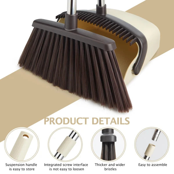 Broom And Dustpan Set Dustpans With Broom Combo For Home Heavy Dust Broom And Du