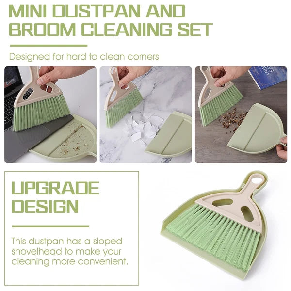 Small Broom And Dustpan Cleaning Set Mini Whisk Dustpan And Brush With Handle Po