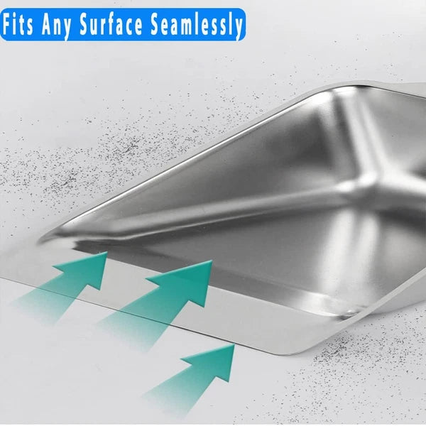 Broom and Dustpan Set Long Handle Heavy Duty Indoor Broom Dust Pan Combo 52"/38"