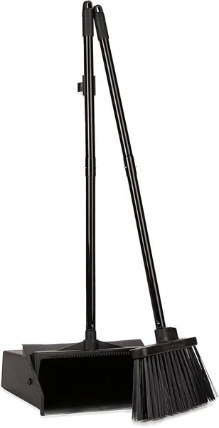 Lightweight Duo-Pan Broom Set with Pivoting Dustpan for Effortless Cleaning