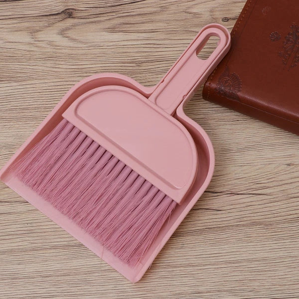 Mini Broom Dustpan Set Whisk Tabletop Hand Brush Keyboard Duster