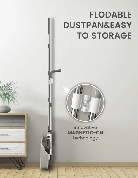 Broom with Dustpan Combo Set,51” Adjustable Long Handle,Broom and Dustpan,Dur...