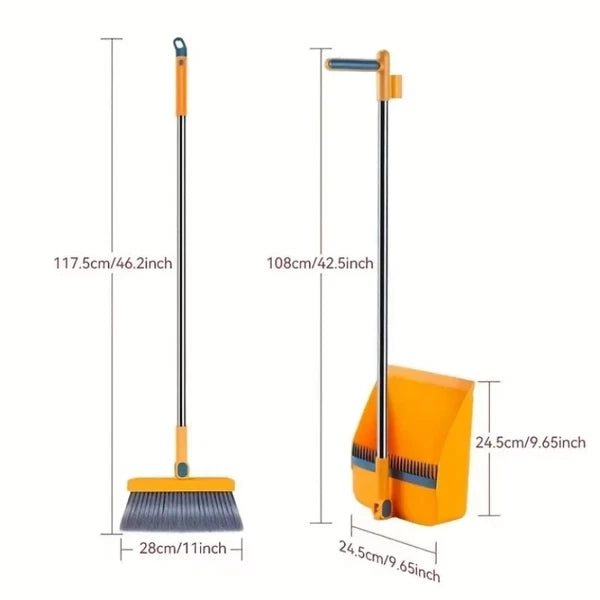2p Set Of Brand New 3-in-1 Rotatable And Foldable Magnetic Suction Broom Dustp*