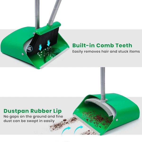 Broom and Dustpan Set - Simplify Cleaning Your Home Ktichen Office with Ease NEW