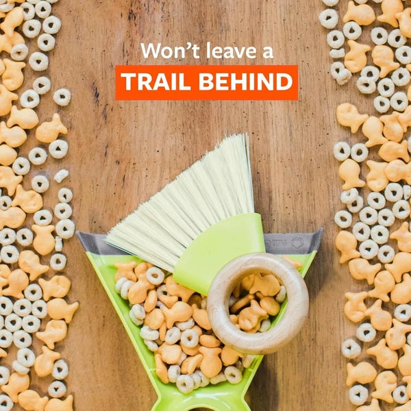 Tiny Team Mini Broom & Dustpan Set - Eco-Friendly Compact Cleaning Solution