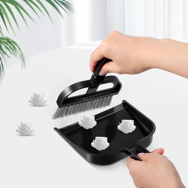 Mini Dustpan and Brush Set: Portable Compact Hand Broom and - Nesting Design