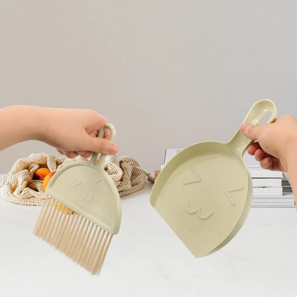 Cleaning Brush Set Worktop Dustpan Countertop Child Table Handheld Broom