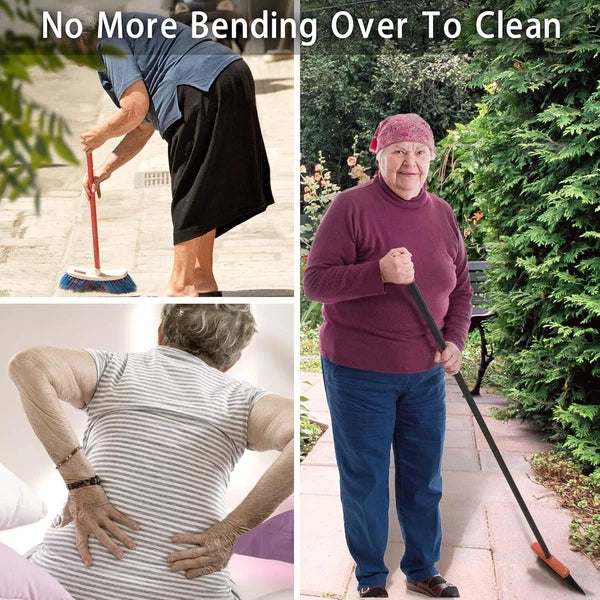 Broom and Dustpan Set for Home, Long Handle Lightweight Indoor Broom Set Heav...