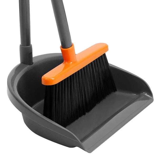 Long Handle Broom with Dustpan Combo Set for Office Home Kitchen Lobby Floor