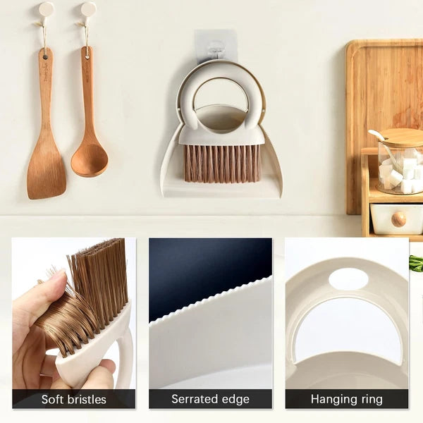 Mini Hand Broom and Dustpan Set Small Brush and Pan for Cleaning Home Camping...